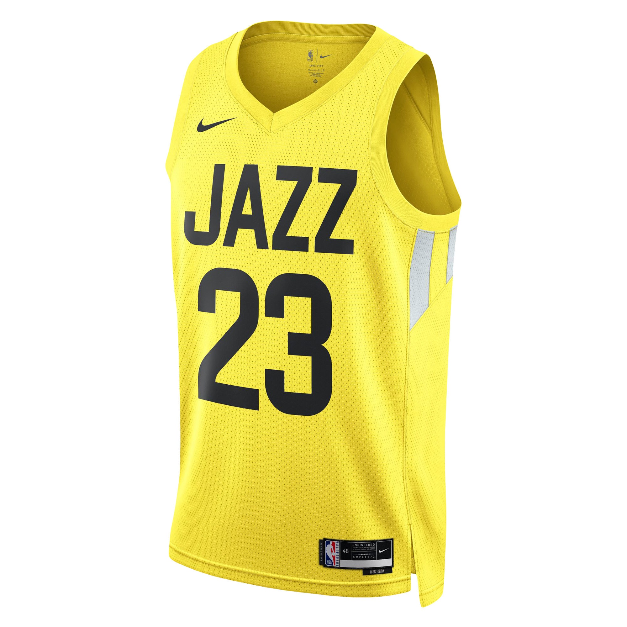 Alternative view of Utah Jazz Icon Edition Swingman Jersey - Gold - Lauri Markkanen - Youth - JS473 
