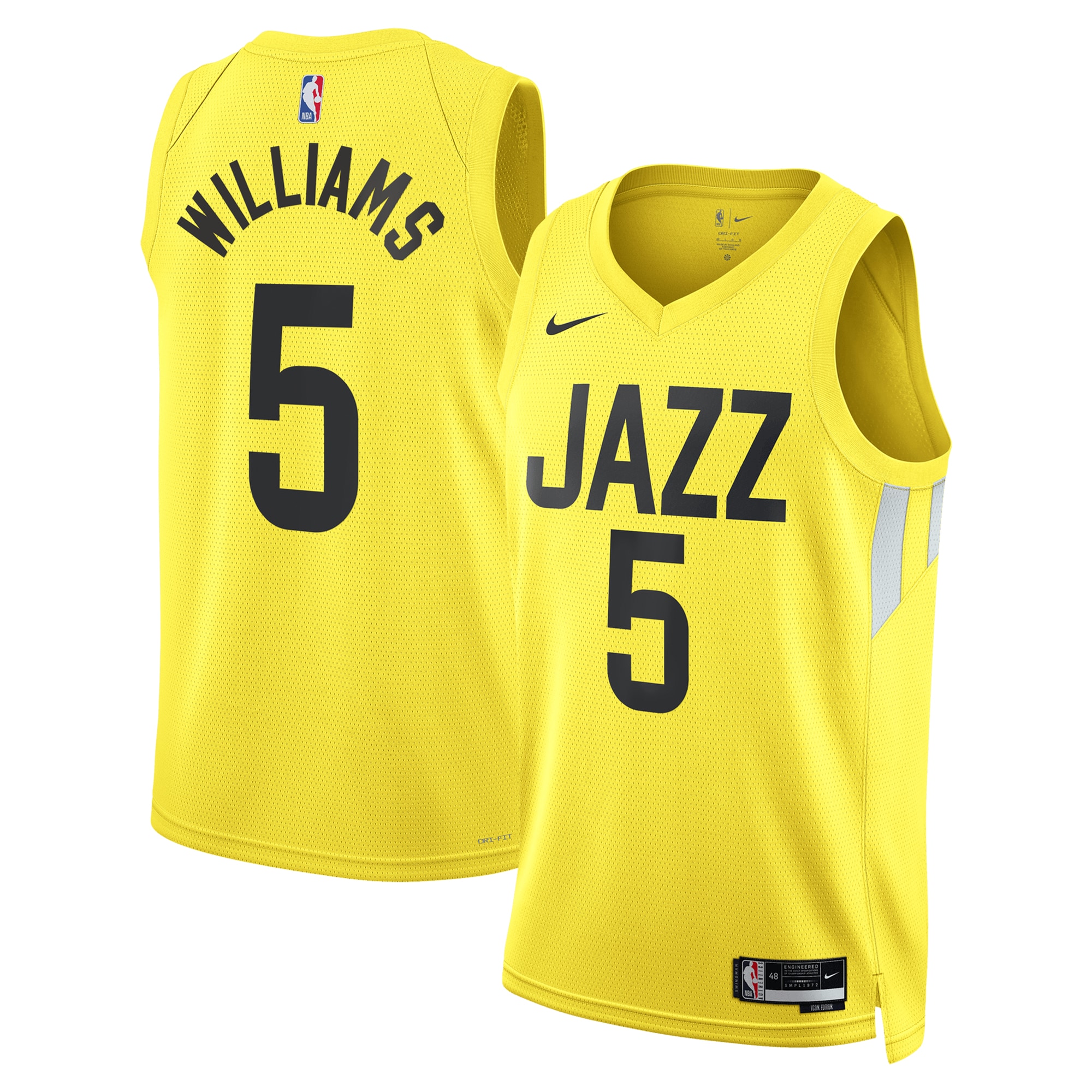 Utah Jazz Icon Swingman Jersey - Gold - Cody Williams - Unisex - JS318 