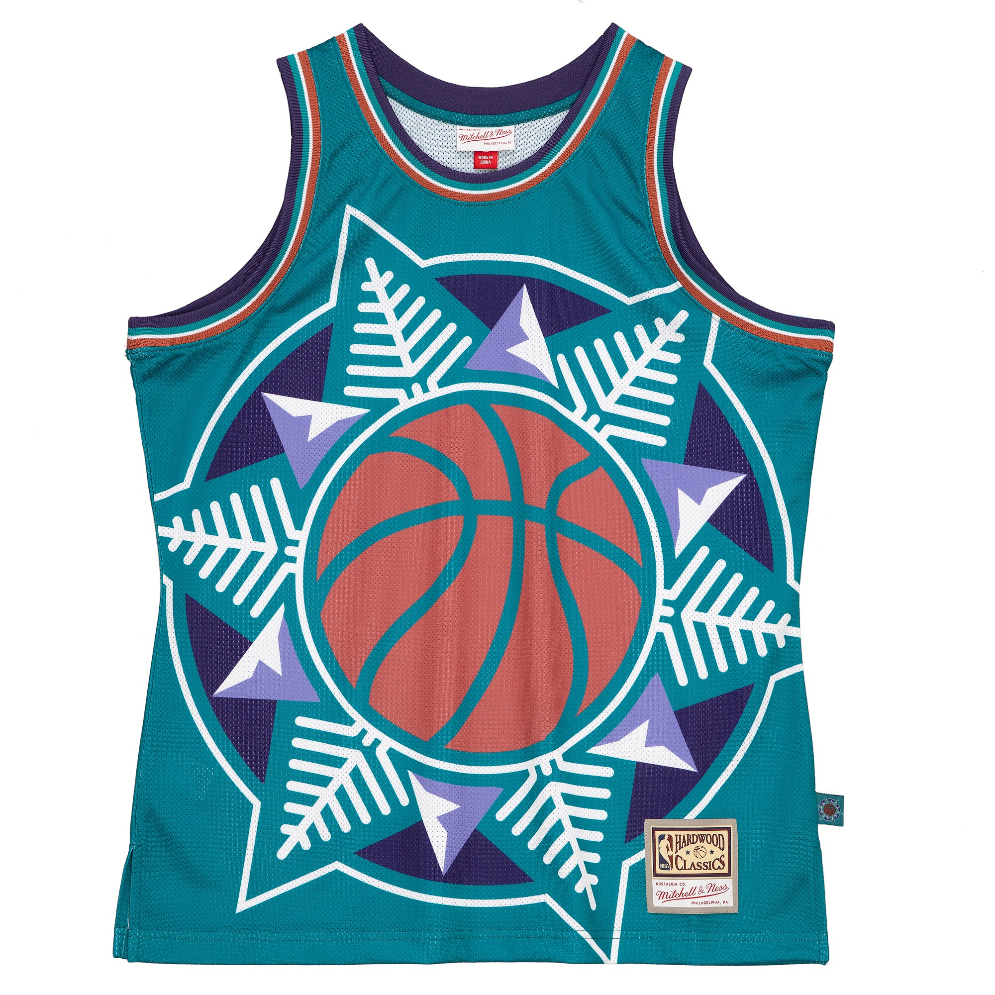 Alternative view of Utah Jazz Mitchell & Ness Hardwood Classics Blown Out Fashion Jersey - Turquoise