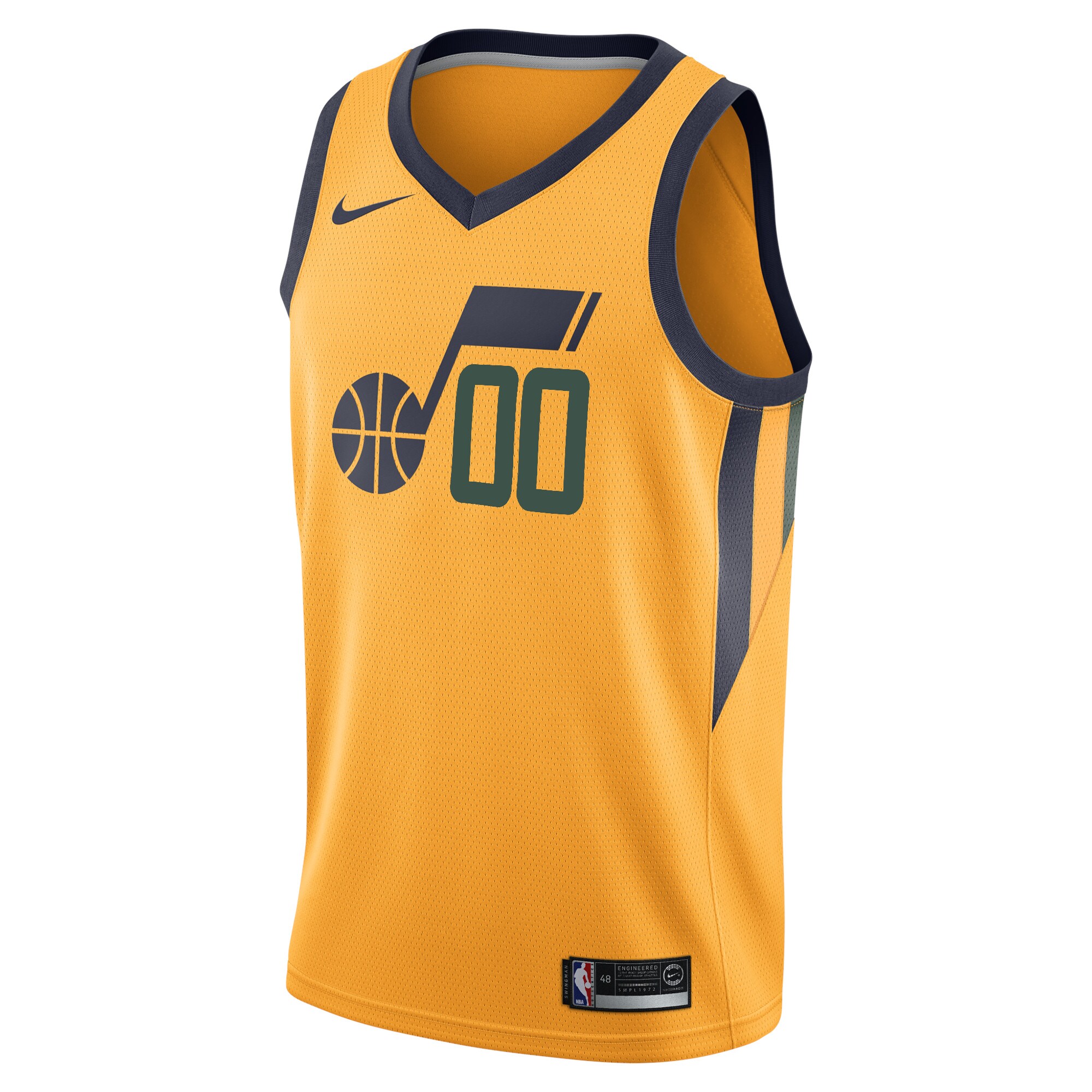 Alternative view of Utah Jazz Swingman Custom Jersey - Statement Edition - Gold