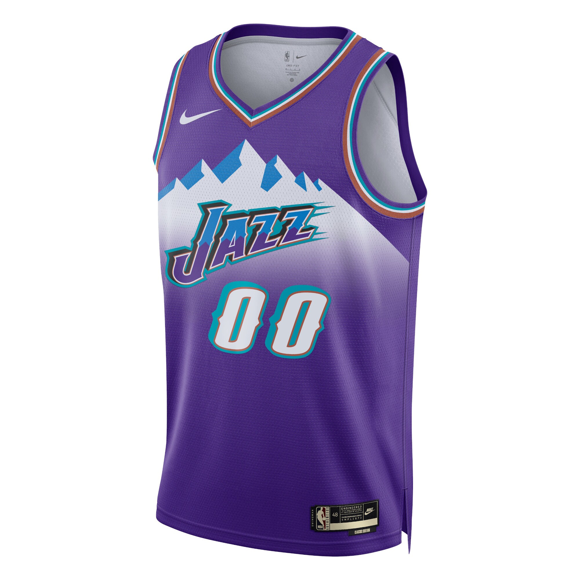 Alternative view of Utah Jazz Unisex 2022/23 Custom Swingman Jersey - Classic Edition - Purple