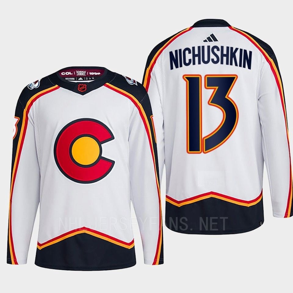 Valeri Nichushkin 13 Reverse Retro 2.0 2022 Colorado Avalanche White Jersey Primegreen - JS592 
