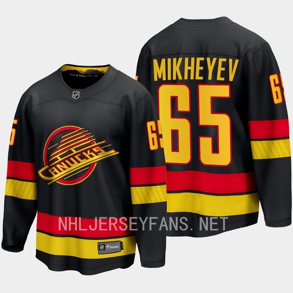 Vancouver Canucks Ilya Mikheyev 65 2023-24 Alternate Jersey Breakaway Black - JS399 