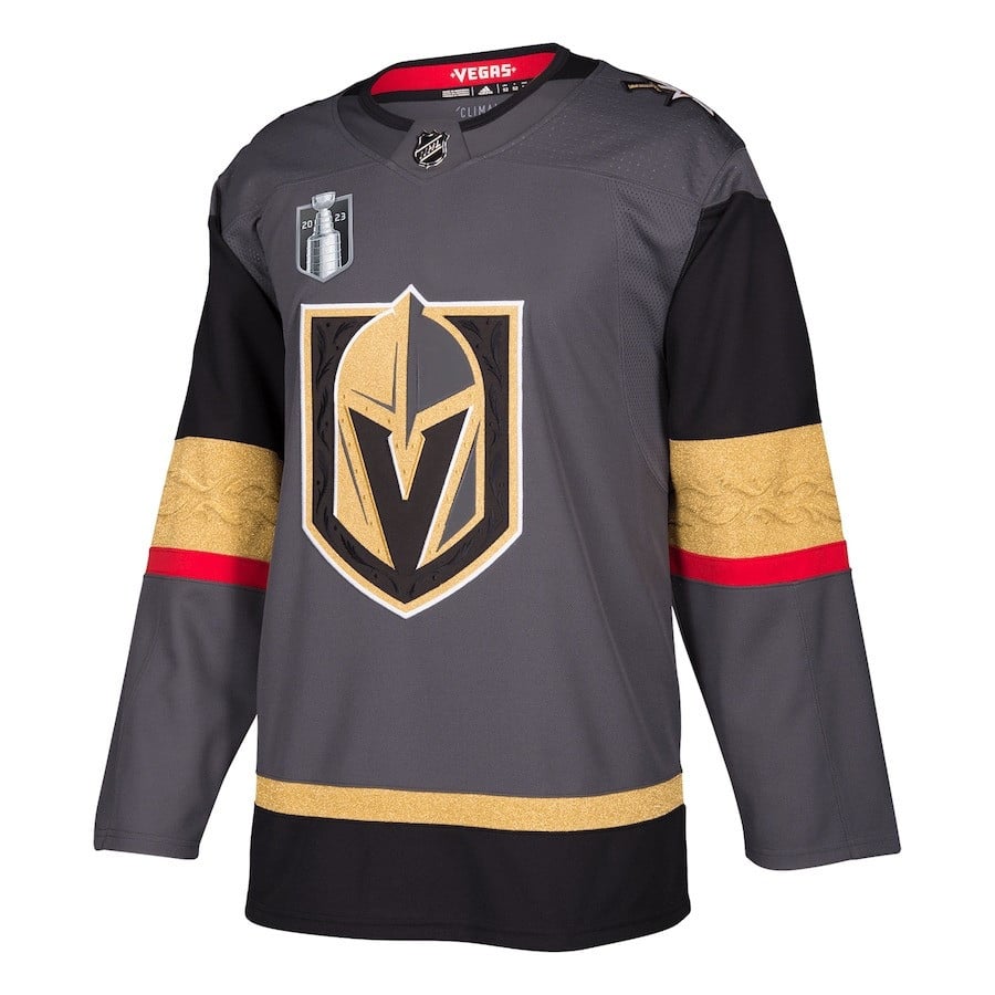 Alternative view of Vegas Golden Knights 2023 Stanley Cup Final Alternate Jersey - Gray - JS424 