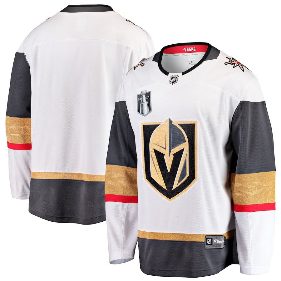 Vegas Golden Knights 2023 Stanley Cup Final Away Breakaway Jersey - White - JS417 