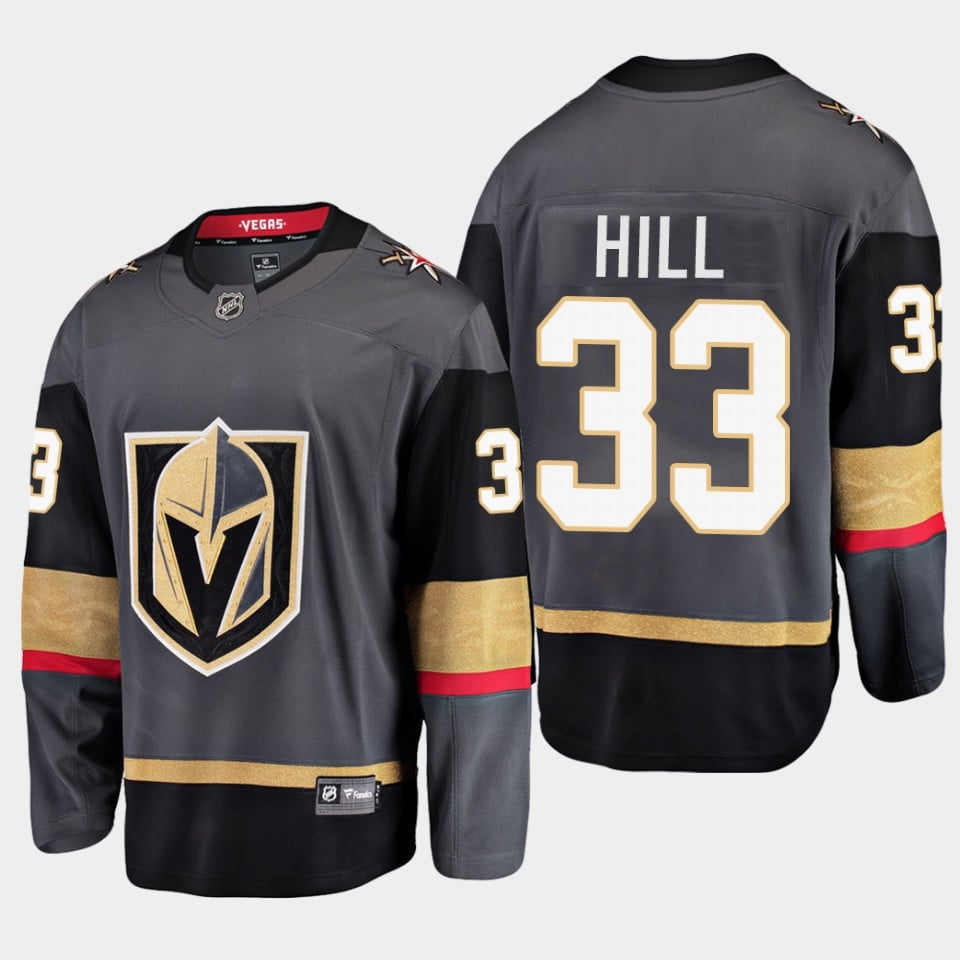 Vegas Golden Knights Adin Hill 33 Alternate Black Jersey Breakaway Player - JS411 