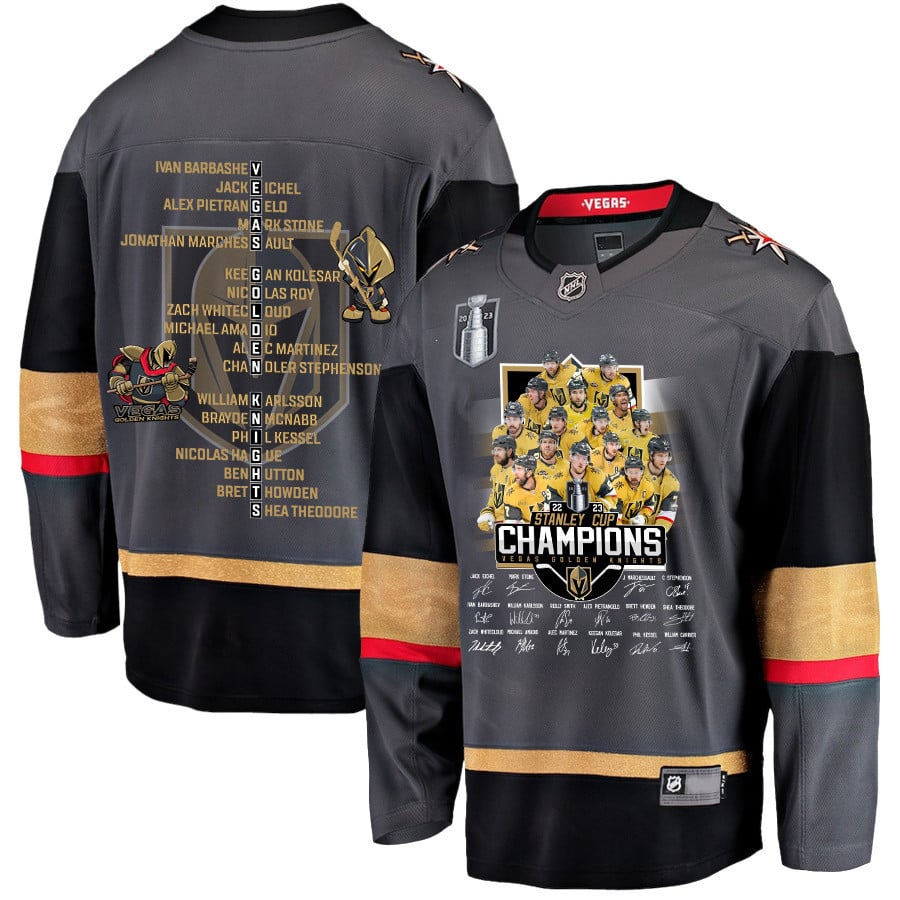 Vegas Golden Knights Celebrating Vegas' Championship 2023 Stanley Cup Men Jersey - Black - JS678 