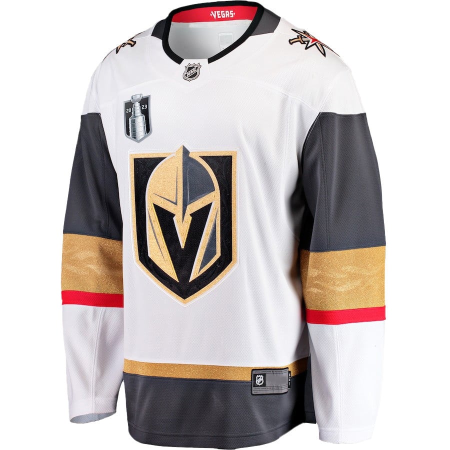 Alternative view of Vegas Golden Knights Champions of the Ice 2023 Stanley Cup Men Jersey - White - JS466 