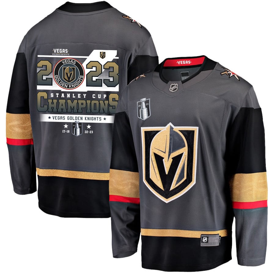 Vegas Golden Knights Championship Success 2023 Stanley Cup Men Jersey - Black - JS845 