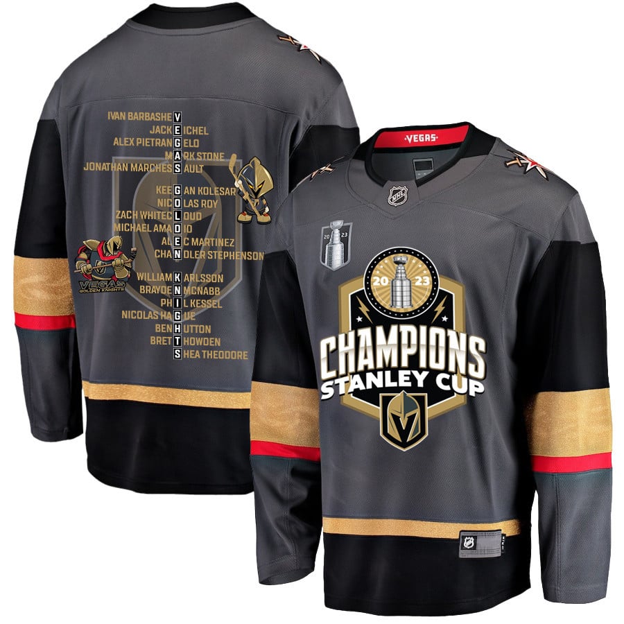 Vegas Golden Knights Journey to 2023 Stanley Cup Glory Men Jersey - Black - JS331 