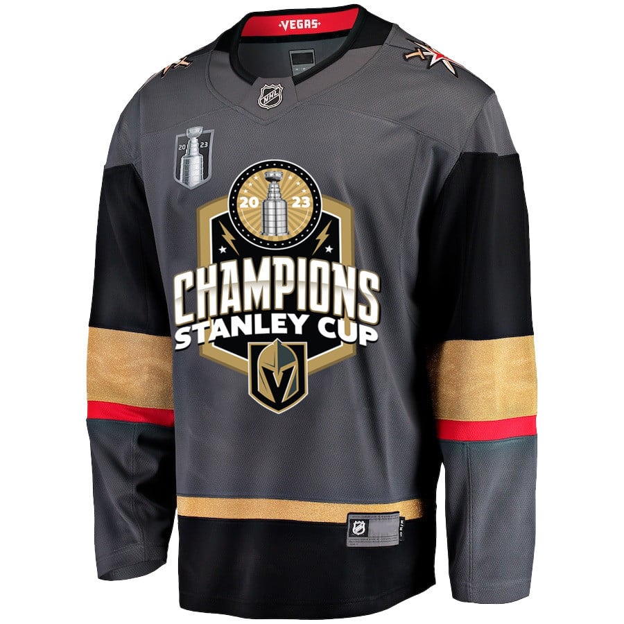 Alternative view of Vegas Golden Knights Journey to 2023 Stanley Cup Glory Men Jersey - Black - JS331 