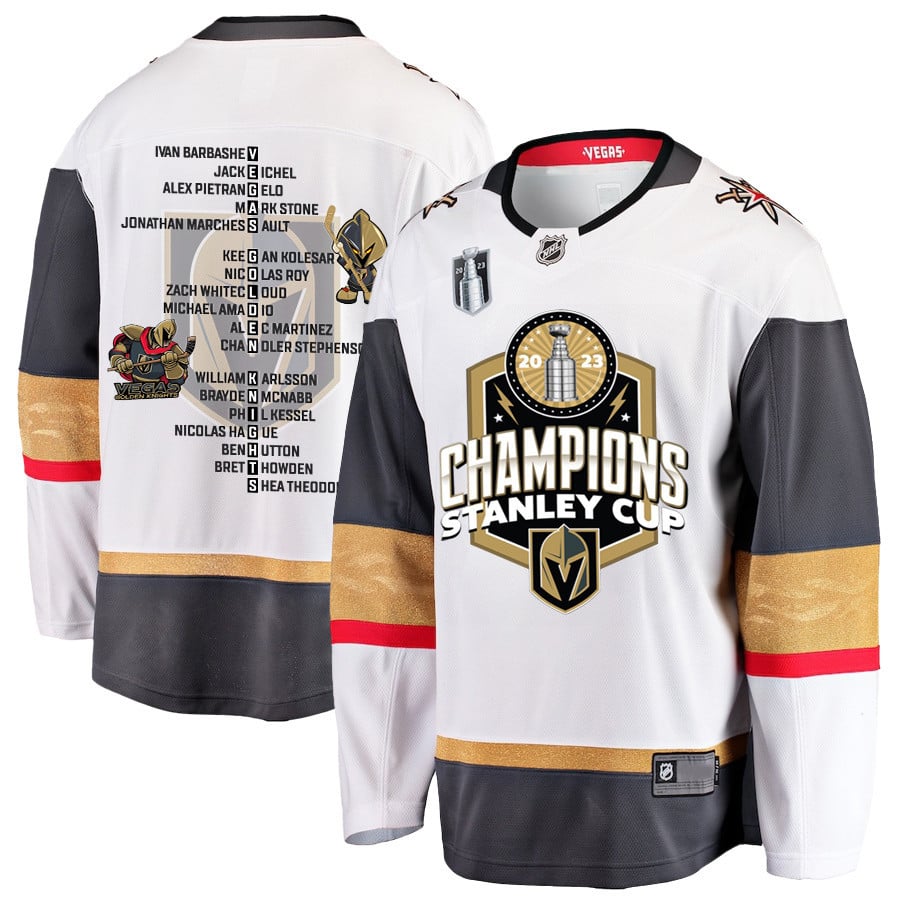 Vegas Golden Knights Journey to 2023 Stanley Cup Glory Men Jersey - White - JS719 