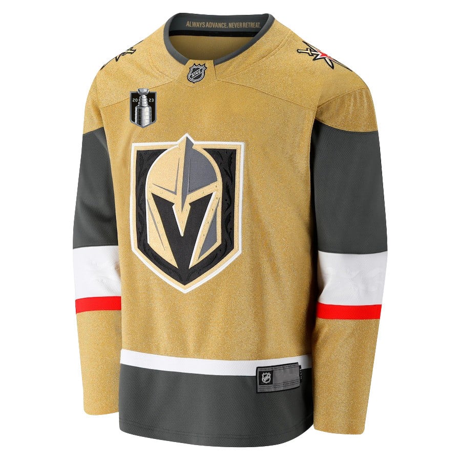 Alternative view of Vegas Golden Knights Players List 2023 Stanley Cup Men Jersey - Yellow - JS703 