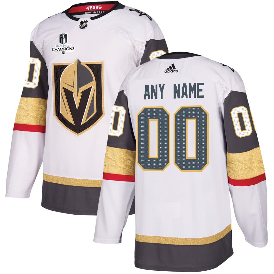 Vegas Golden Knights Stanley Cup 2023 Champions Patch Away Breakaway Custom Men Jersey - White - JS917 