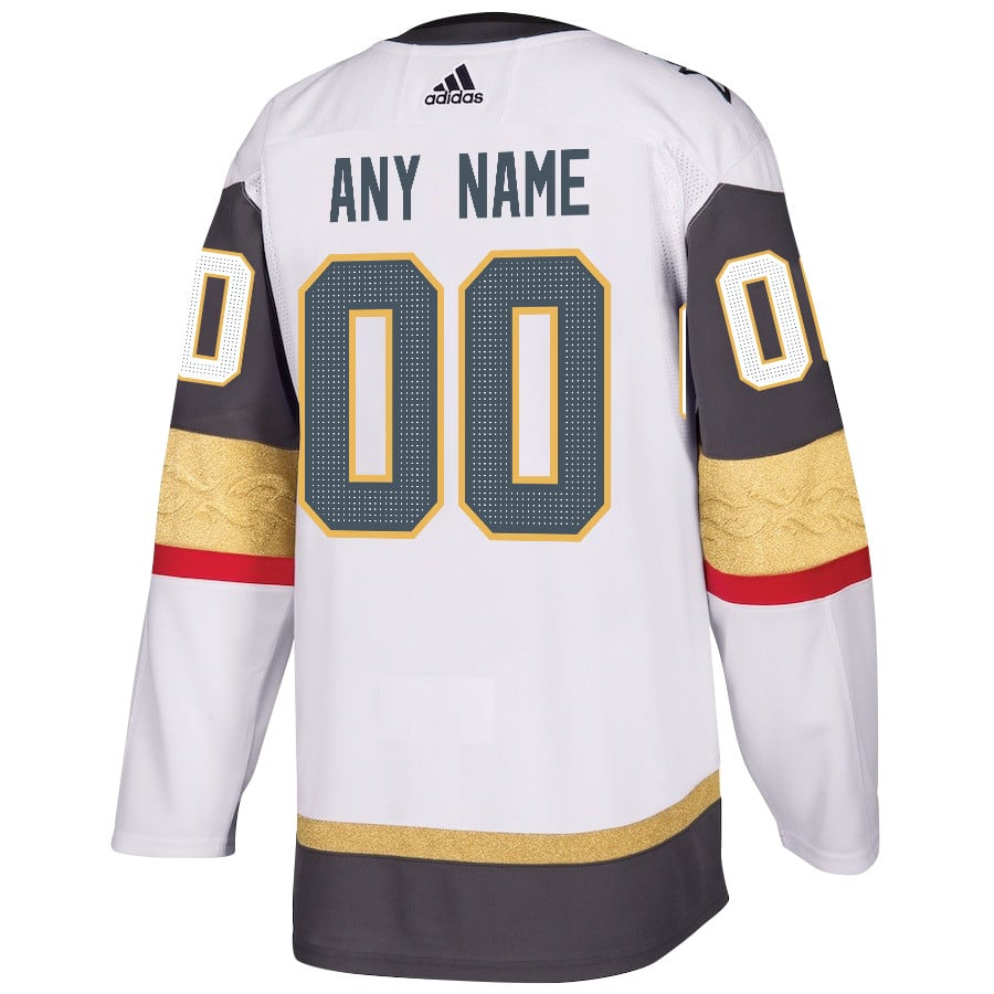 Alternative view of Vegas Golden Knights Stanley Cup 2023 Final Patch Away Breakaway Custom Men Jersey - White - JS712 