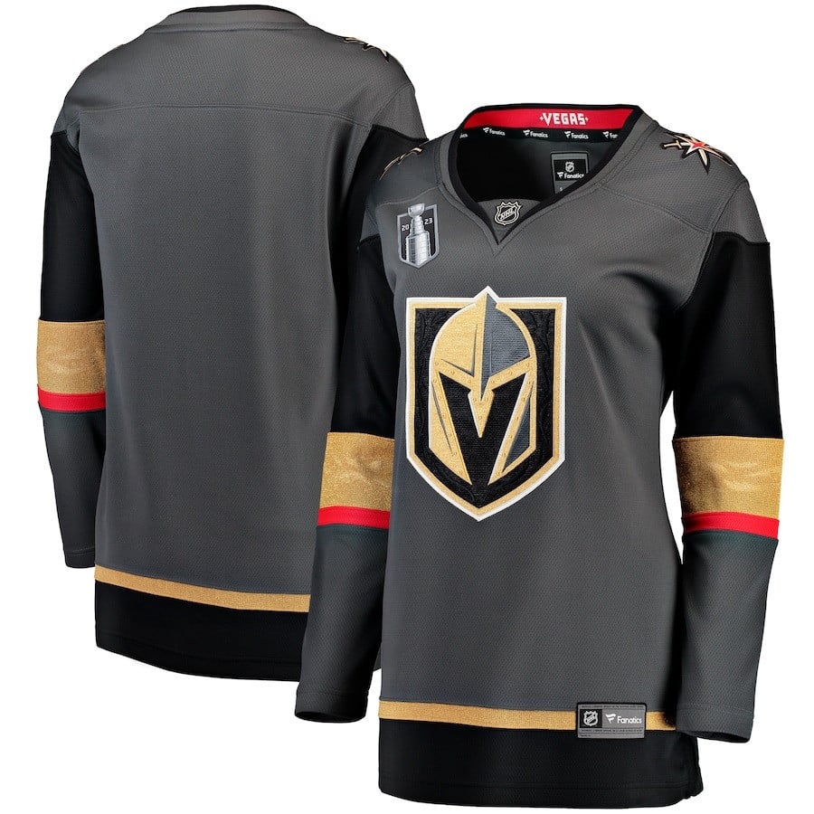 Vegas Golden Knights Women's 2023 Stanley Cup Final Alternate Breakaway Jersey - Black - JS523 
