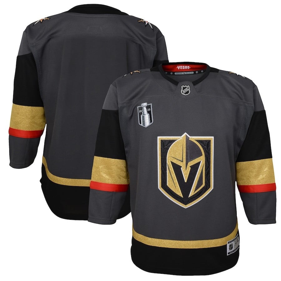 Vegas Golden Knights Youth 2023 Stanley Cup Final Alternate Jersey - Black - JS361 