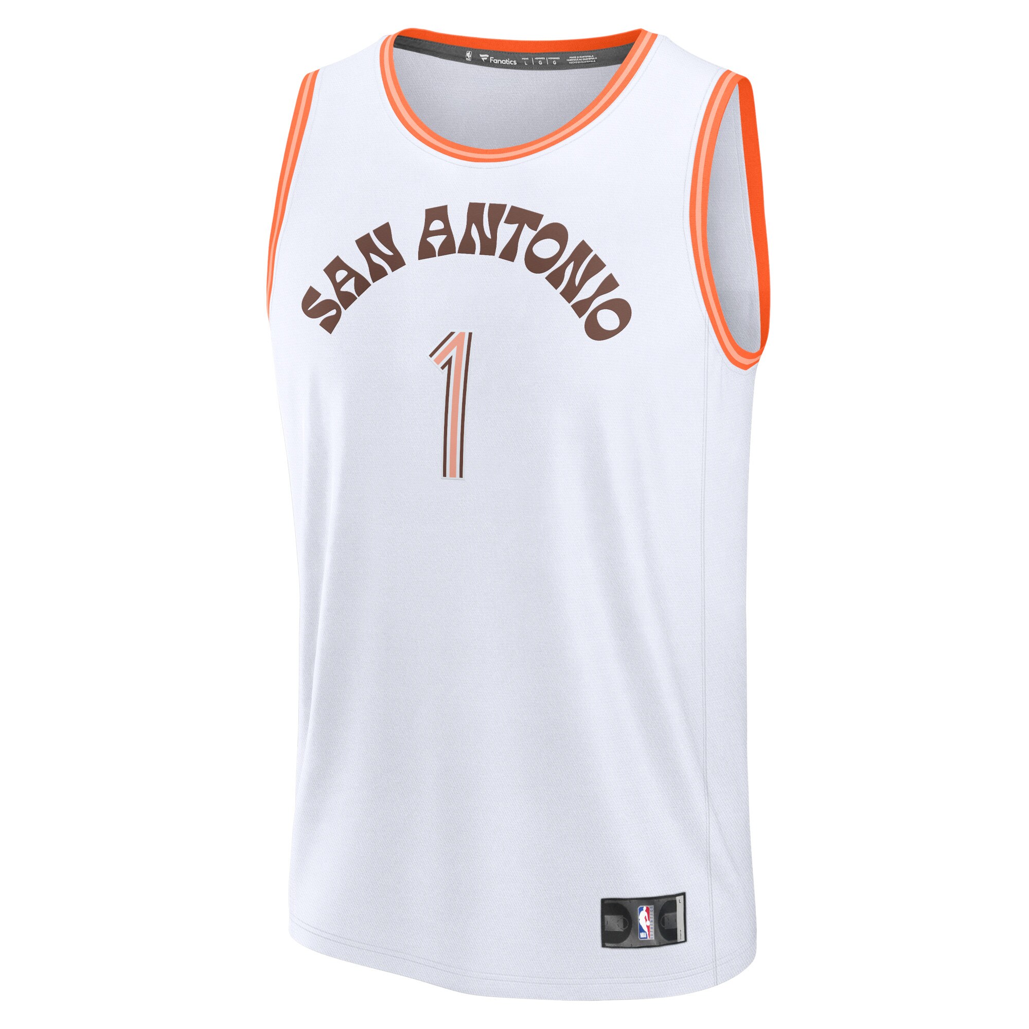 Alternative view of Victor Wembanyama San Antonio Spurs Fanatics Fast Break Jersey - White - City Edition