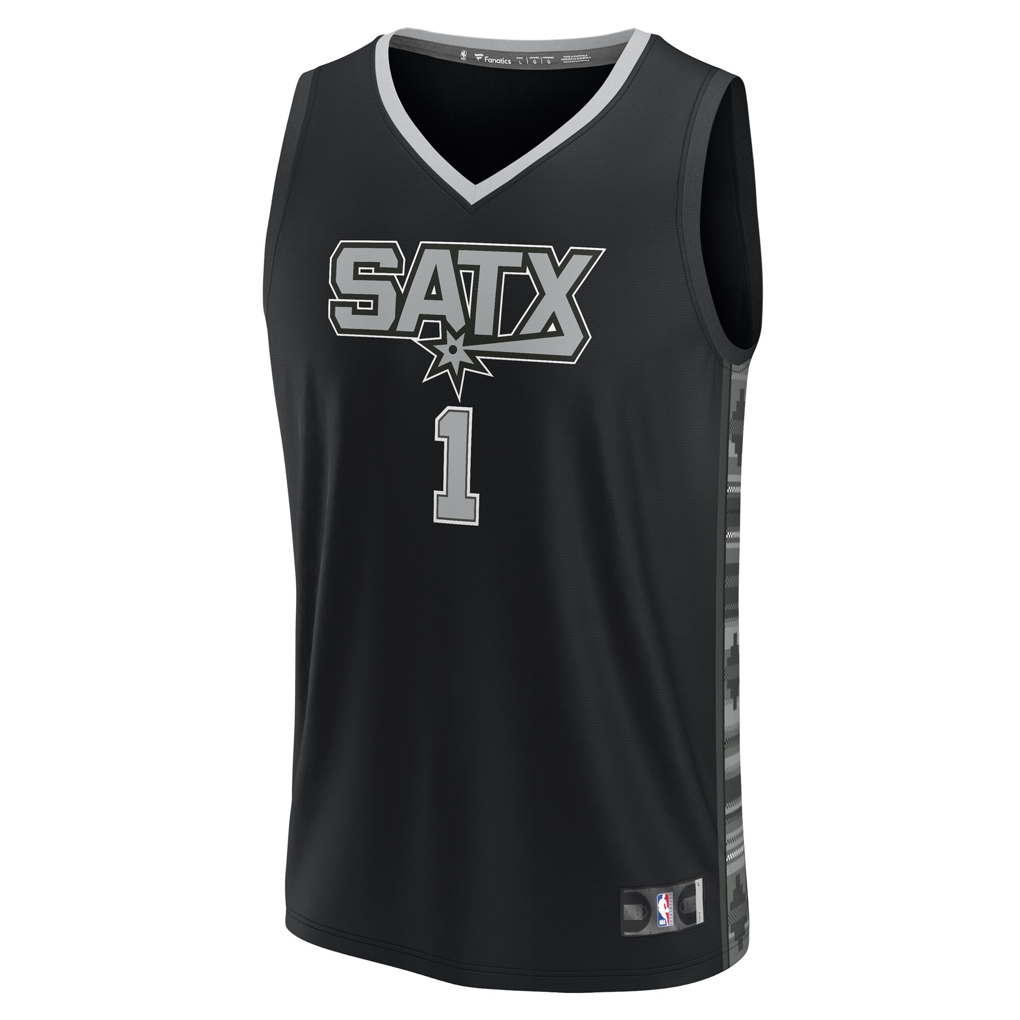 Alternative view of Victor Wembanyama San Antonio Spurs Fanatics Fast Break Player Jersey - Statement Edition - Black