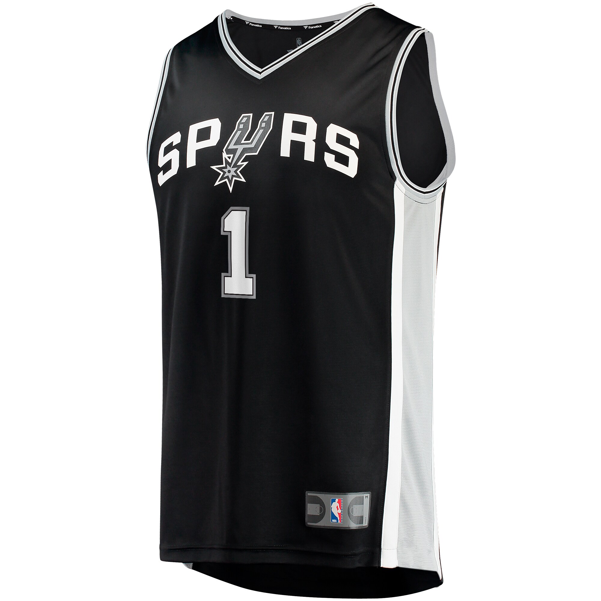 Alternative view of Victor Wembanyama San Antonio Spurs Fanatics Fast Break Replica Jersey - Icon Edition - Black