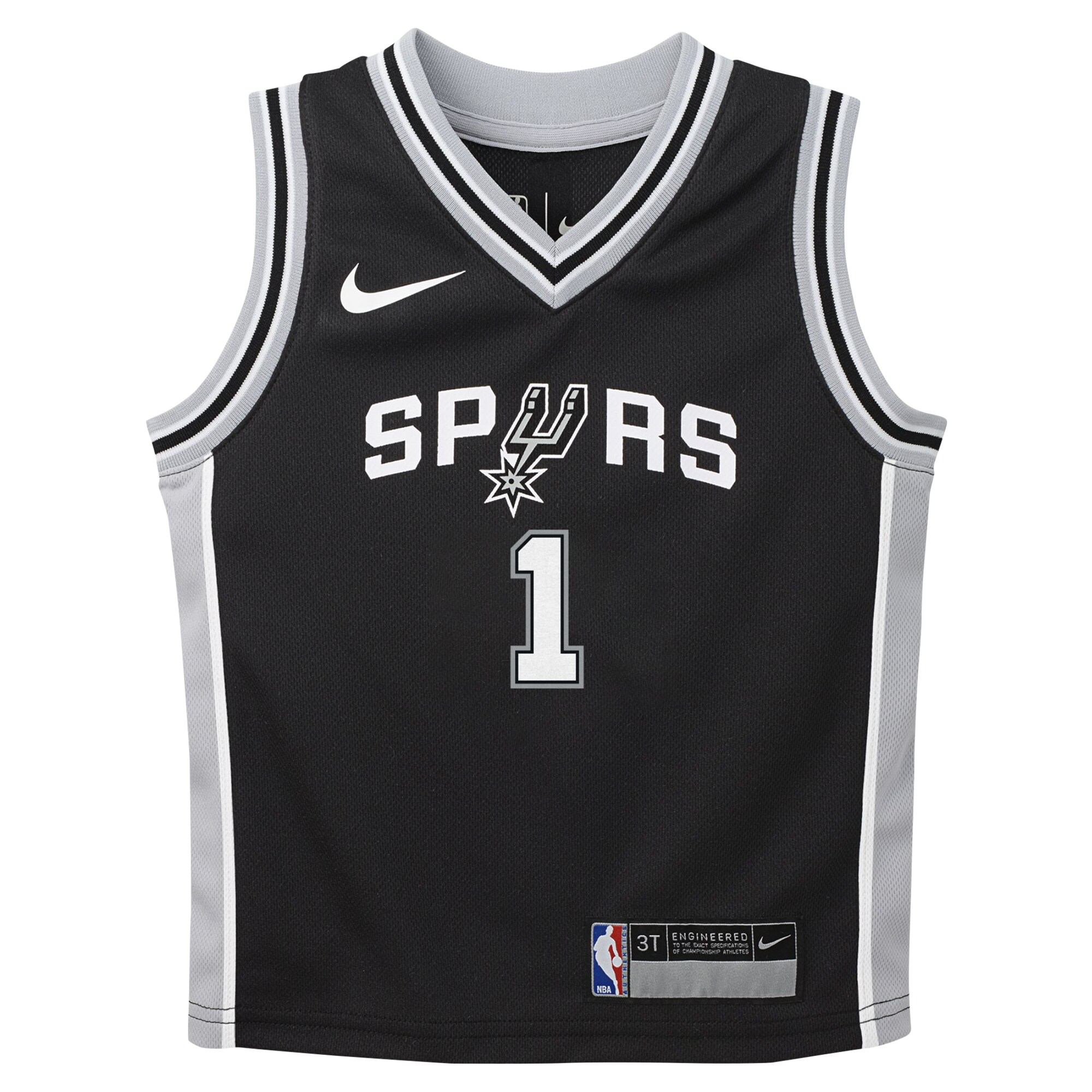 Alternative view of Victor Wembanyama San Antonio Spurs Toddler Swingman Player Jersey - Icon Edition - Black