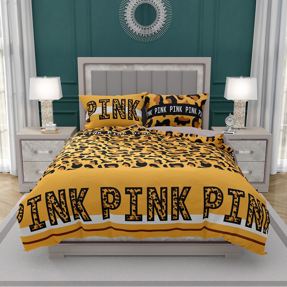 Victoria's Secret Pink Leopard Pattern Print Bedding Set - Custom Bedding Set