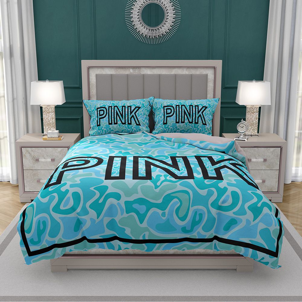 Victoria's Secret Pink Leoperd Pattern Print bedroom décor Bedding Set - Custom Bedding Set
