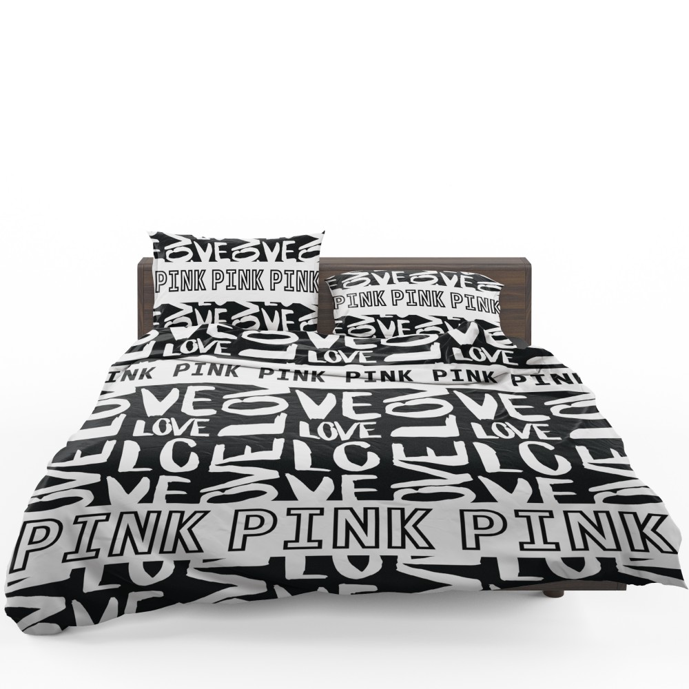 Alternative view of Victoria's Secret Pink Valentine Day Pattern Bedding Set - Custom Bedding Set