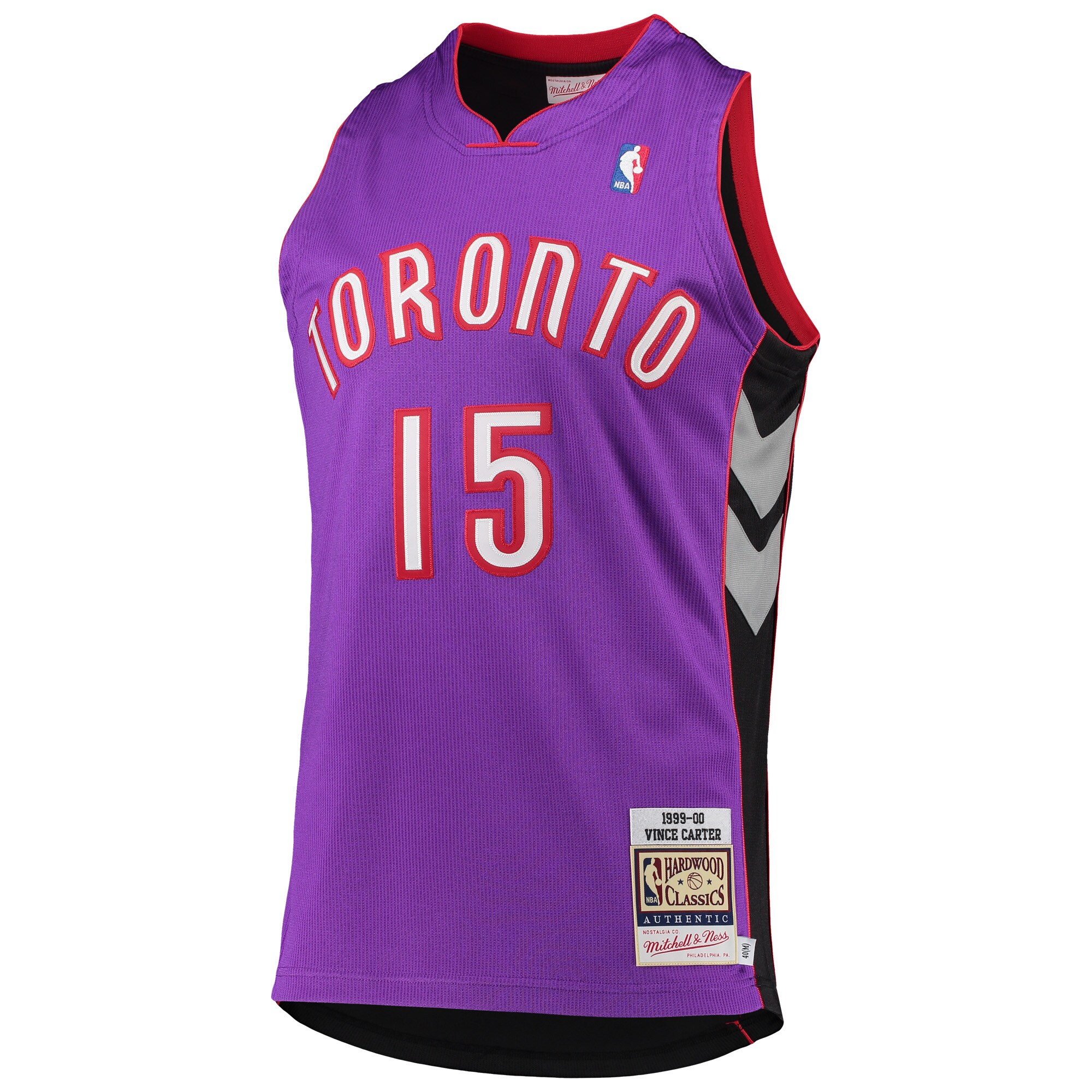 Alternative view of Vince Carter Toronto Raptors Mitchell & Ness 1999/2000 Hardwood Classics Authentic Jersey - Purple
