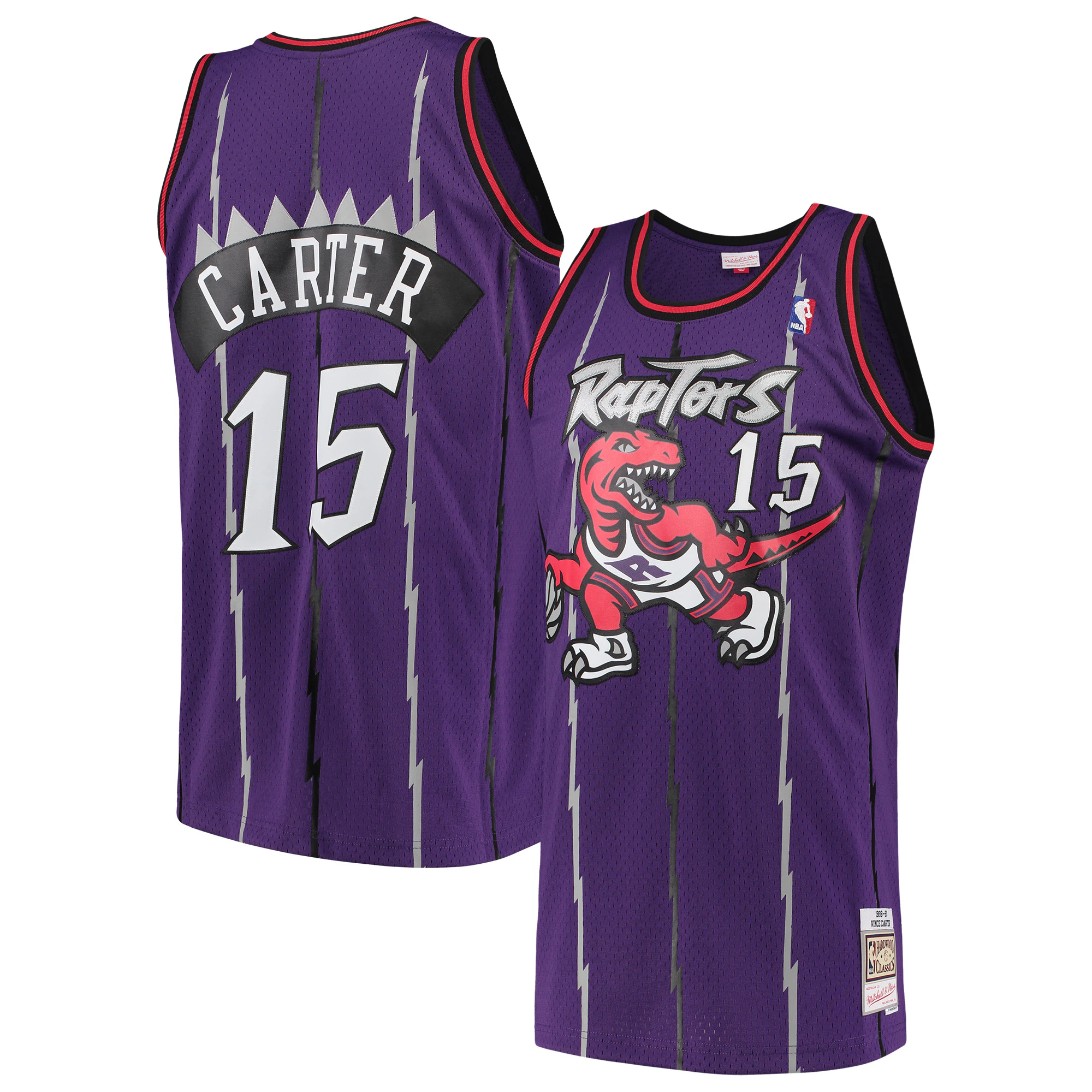 Vince Carter Toronto Raptors Mitchell & Ness Hardwood Classics Swingman Jersey - Purple