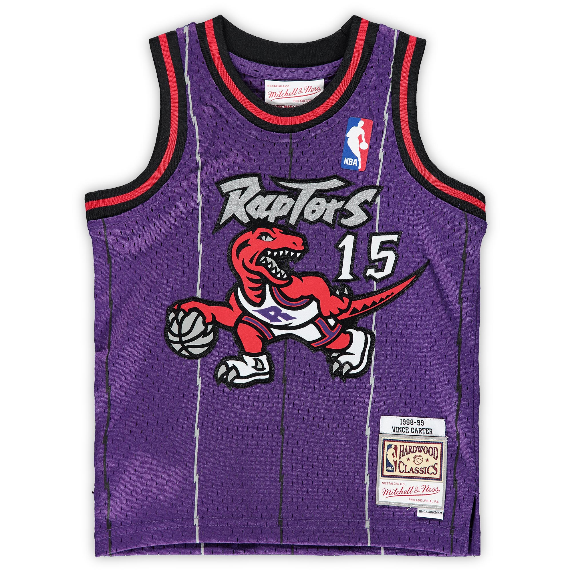 Alternative view of Vince Carter Toronto Raptors Mitchell & Ness Infant 1998/99 Hardwood Classics Retired Player Jersey - Purple