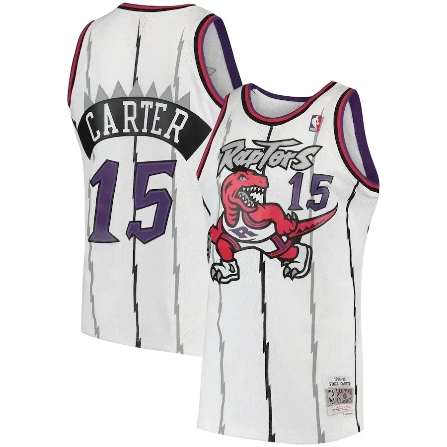 Vince Carter Toronto Raptors Mitchell & Ness 1997-98 Hardwood Classics Swingman Jersey - White - JS817 