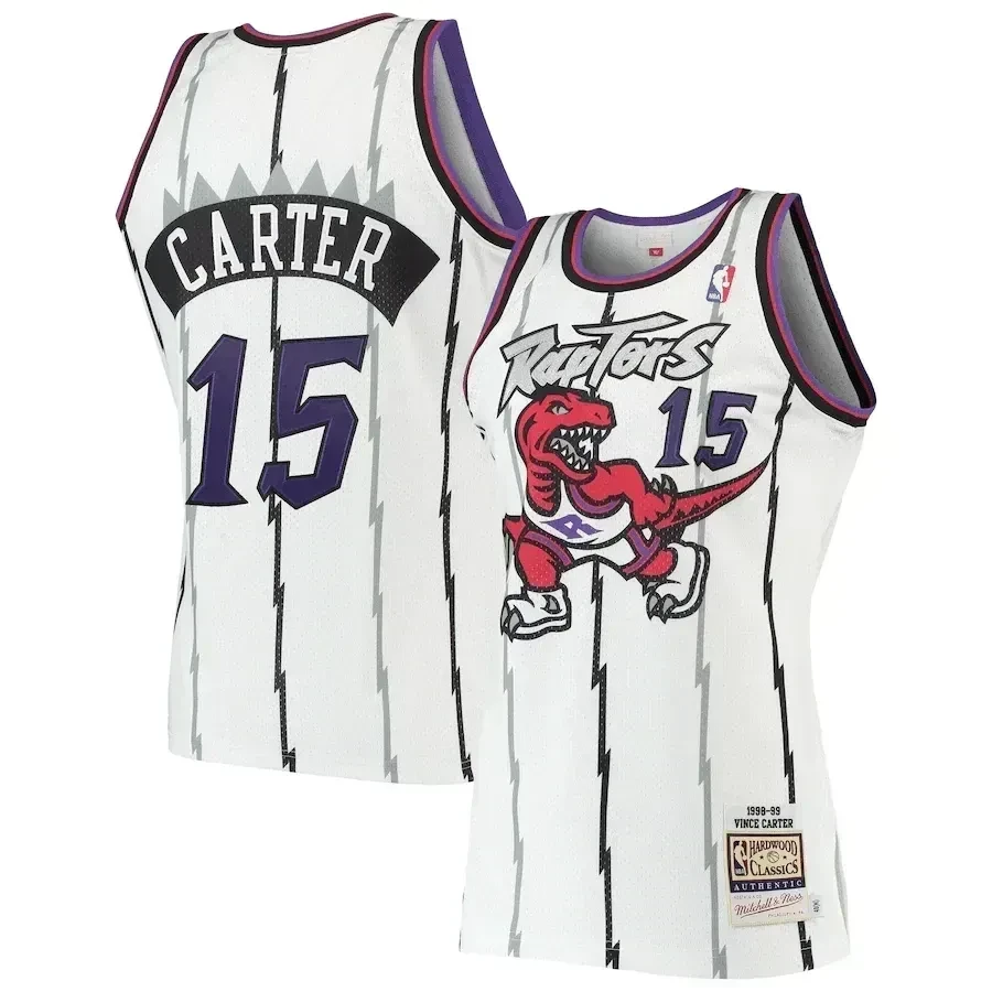 Vince Carter Toronto Raptors Mitchell & Ness Hardwood Classics 1998-99 Jersey - White - JS936 