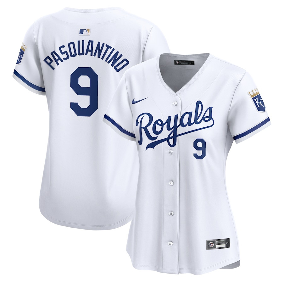 Vinnie Pasquantino 9 Kansas City Royals Women Home Limited Player Jersey - White 