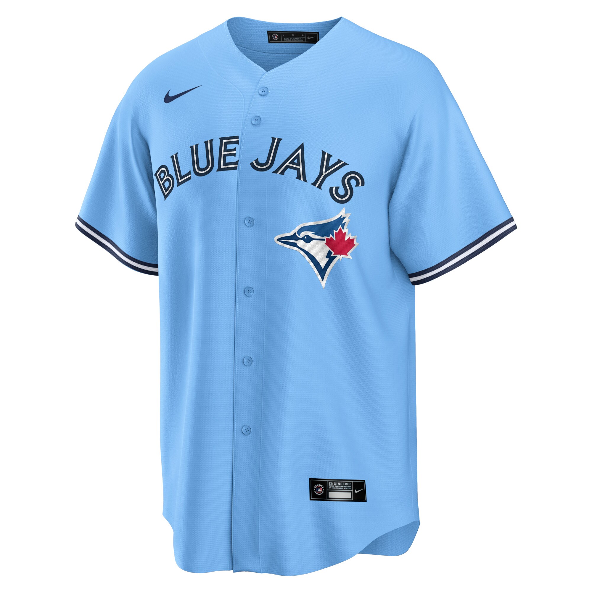 Alternative view of Vladimir Guerrero Jr. Toronto Blue Jays Alternate Replica Player Jersey – Powder Blue