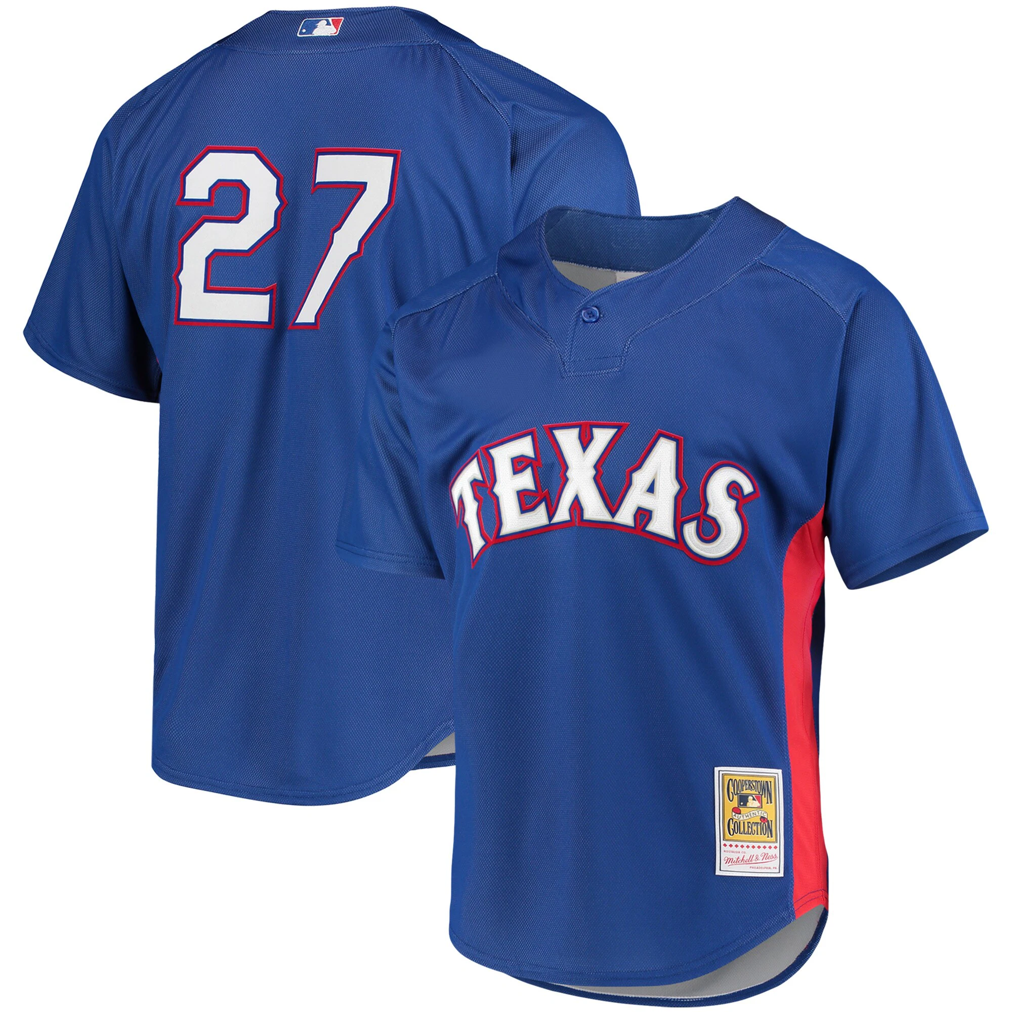 Vladimir Guerrero Texas Rangers Mitchell & Ness Cooperstown Collection Mesh Batting Practice Jersey – Royal