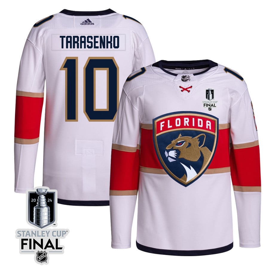 Vladimir Tarasenko 10 Florida Panthers 2024 STANLEY CUP Final Away Breakaway Jersey - Men, White - JS517 