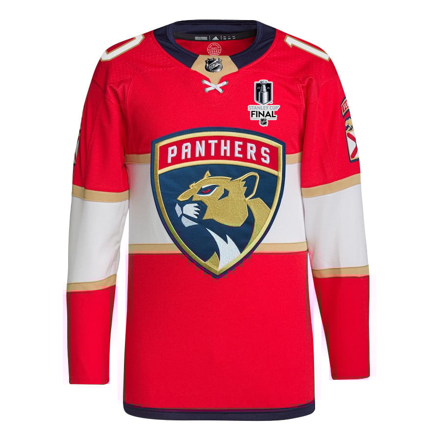 Alternative view of Vladimir Tarasenko 10 Florida Panthers 2024 STANLEY CUP Final Home Breakaway Jersey - Men, Red - JS940 