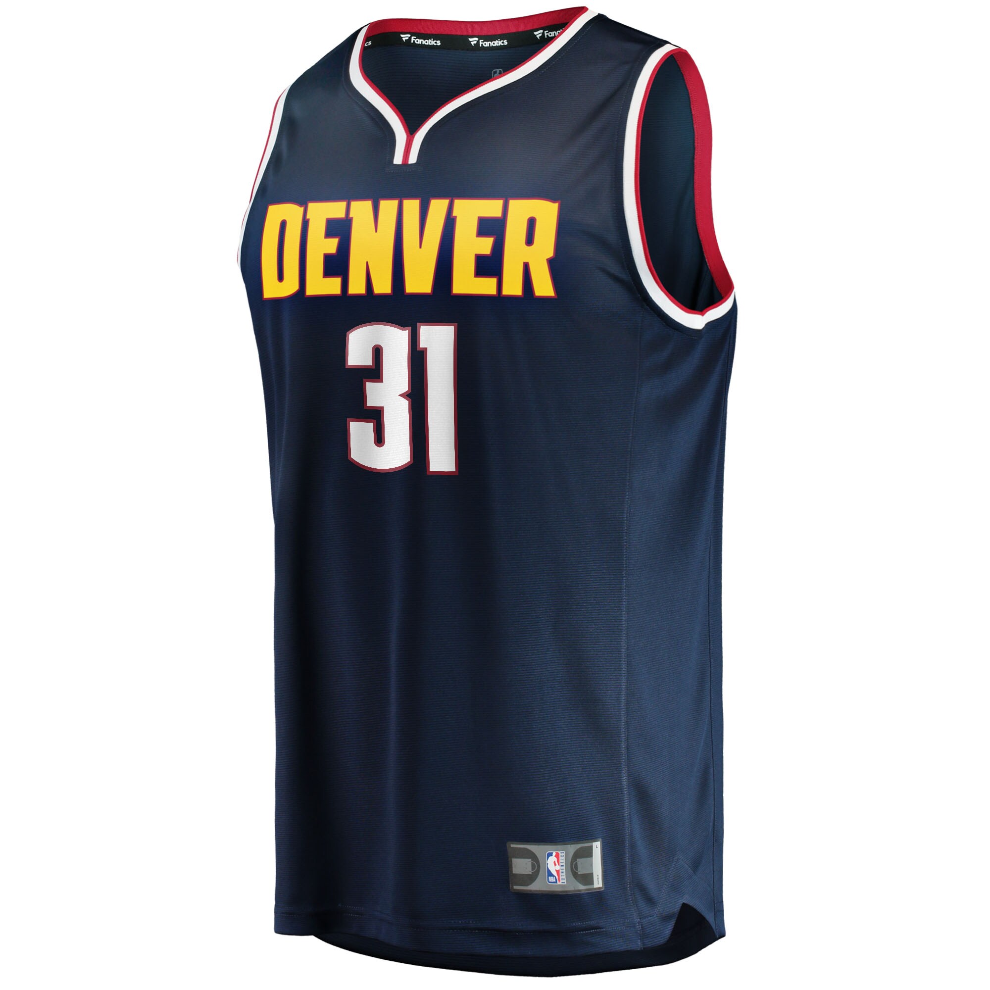 Alternative view of Vlatko Cancar Denver Nuggets Fanatics 2021/22 Fast Break Replica Jersey - Icon Edition - Navy