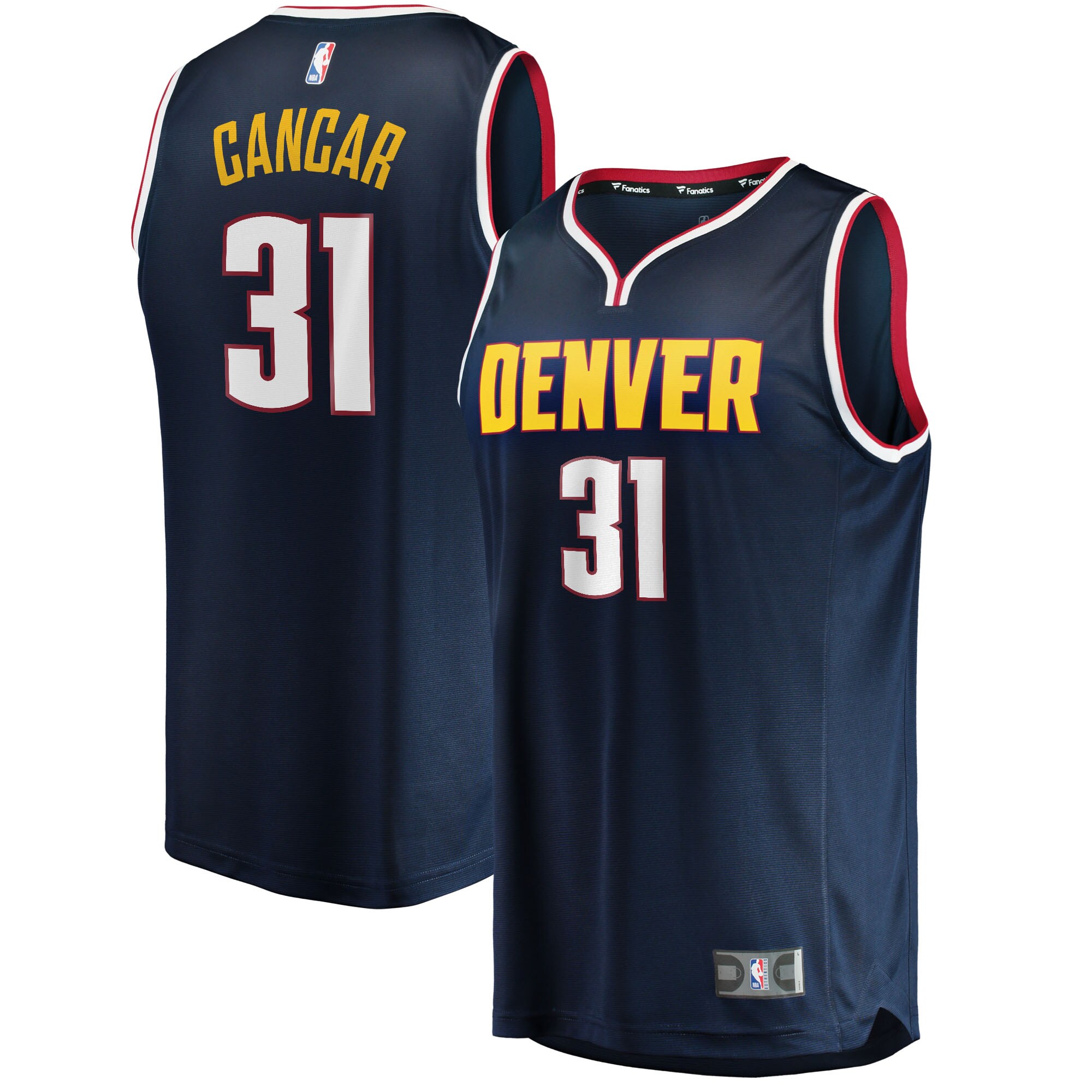 Vlatko Cancar Denver Nuggets Fanatics 2021/22 Fast Break Replica Jersey - Icon Edition - Navy