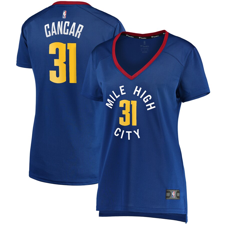 Vlatko Cancar Denver Nuggets Fanatics Branded Women's Fast Break Replica Jersey Blue - Statement Edition