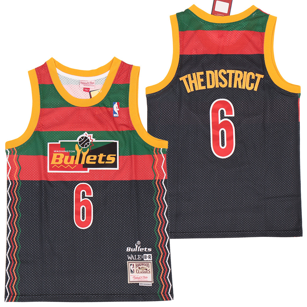 Wale x Washington Wizards Swingman Jersey - Black/Multi Color - JS856