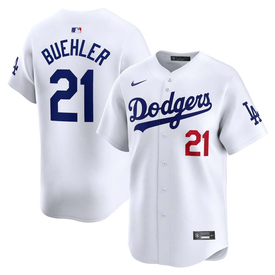 Walker Buehler 21 Los Angeles Dodgers Home Limited Men Jersey - White 