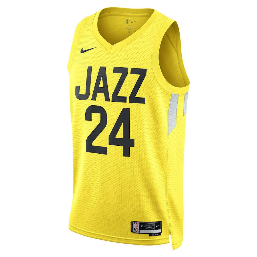 Alternative view of Walker Kessler 24 Utah Jazz Unisex Swingman Jersey - Icon Edition - Gold - JS563 