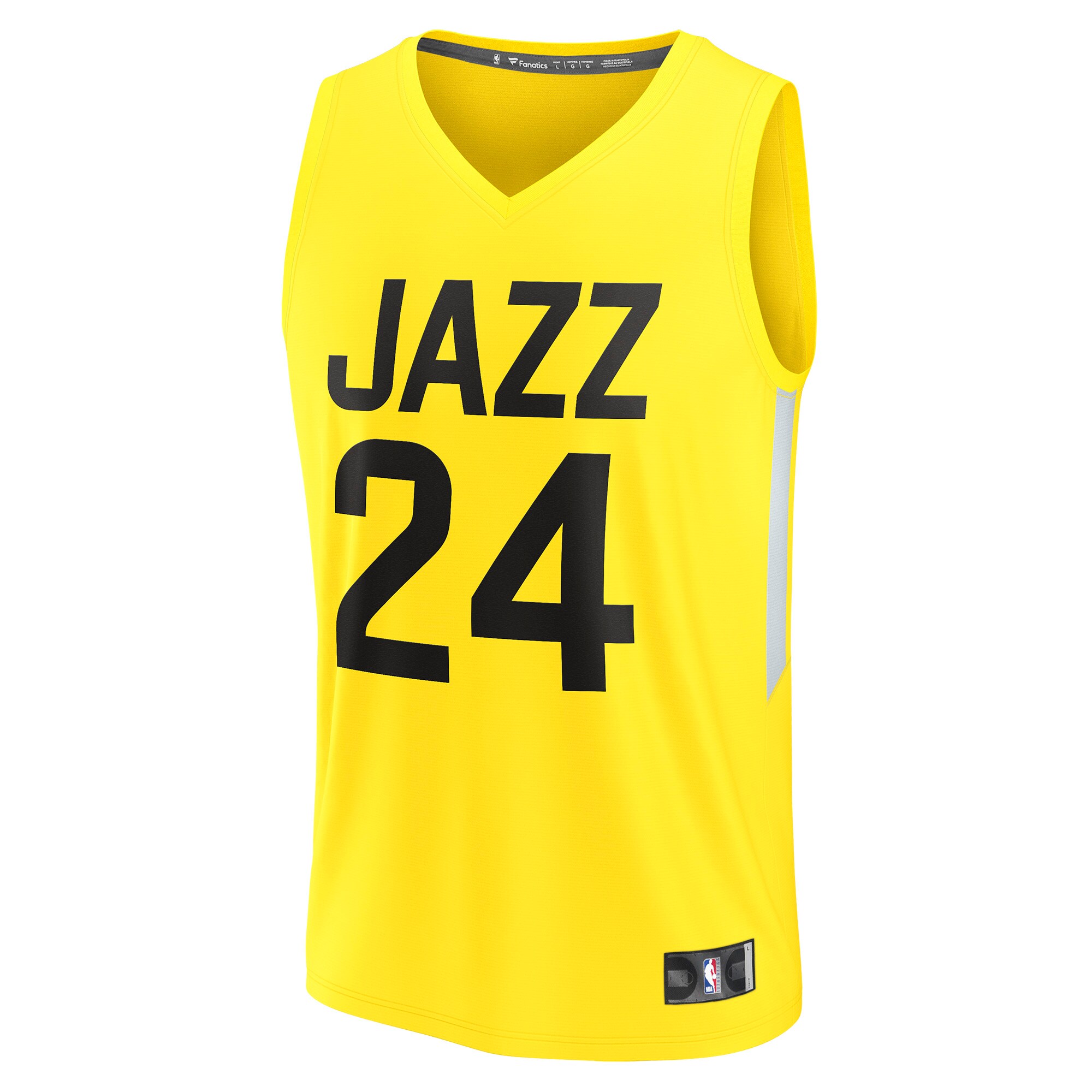 Alternative view of Walker Kessler Utah Jazz Fanatics Fast Break Replica Player Jersey - Icon Edition - Yellow