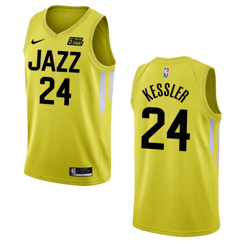 Walker Kessler Yellow Icon Edition 2022-23 Utah Jazz Swingman Jersey