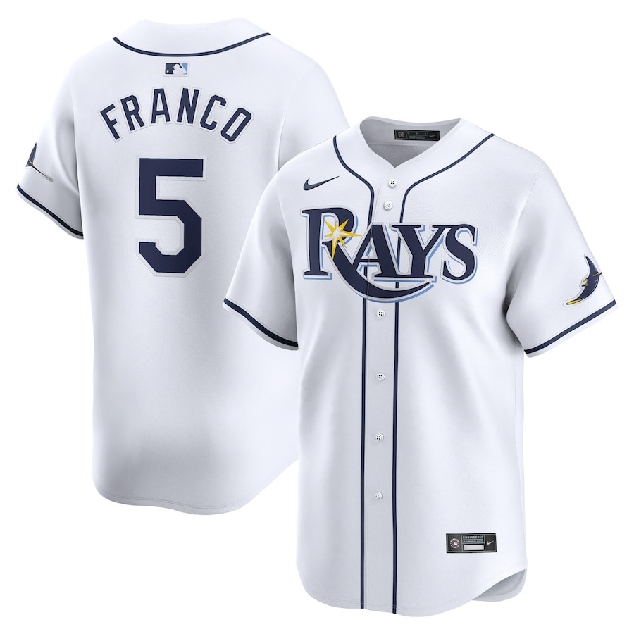 Wander Franco 5 Tampa Bay Rays Home Limited Player Men Jersey - White - JS775 