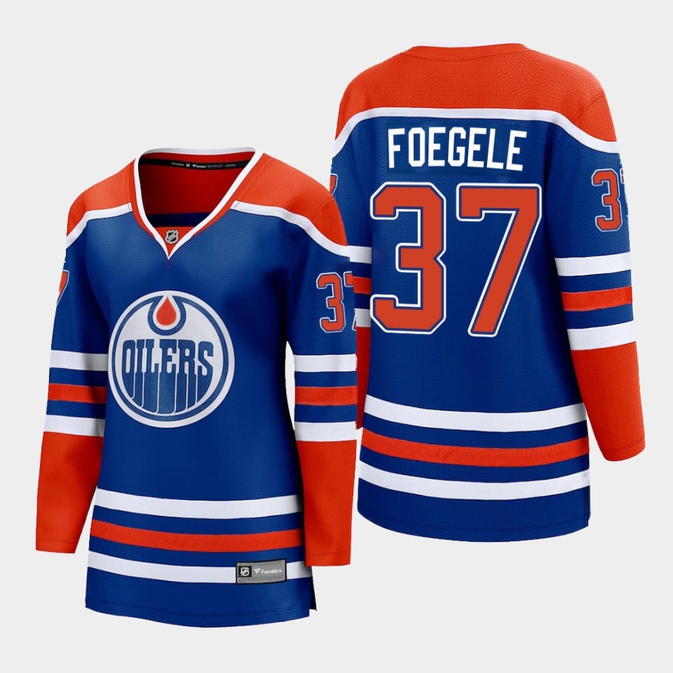 Warren Foegele 37 Edmonton Oilers Home Jersey - Women - JS444 