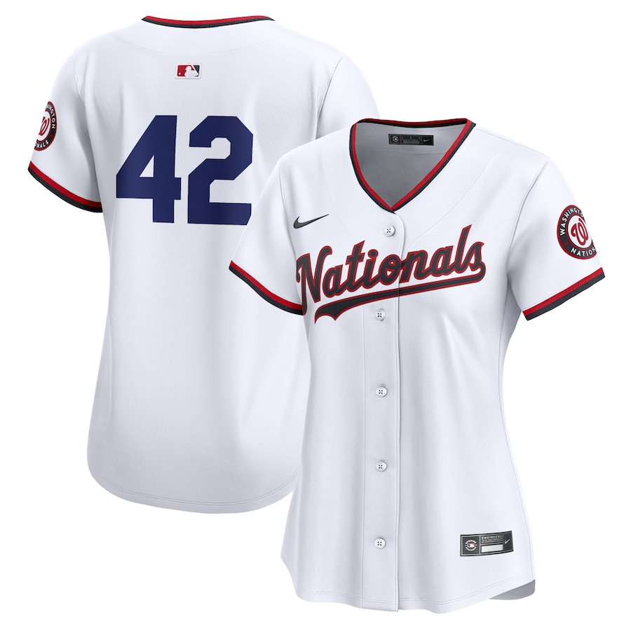 Washington Nationals 2024 Jackie Robinson Day Home Limited Women Jersey - White - JS178 