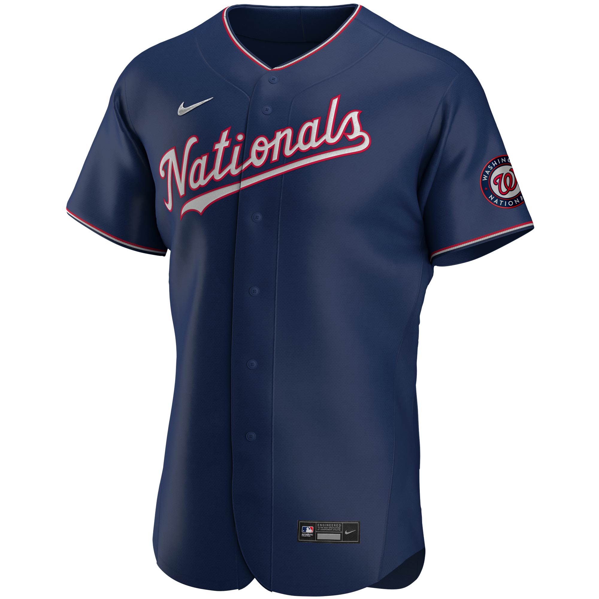 Alternative view of Washington Nationals Alternate Authentic Team Jersey – Navy